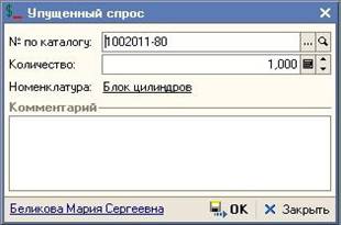 упущенный спрос