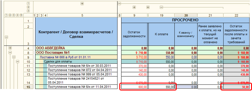 Поле «К оплате»